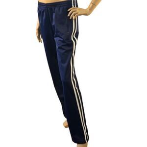 Steve and Barry’s Womens Track Pants Navy Blue w White Double Stripe Size Large